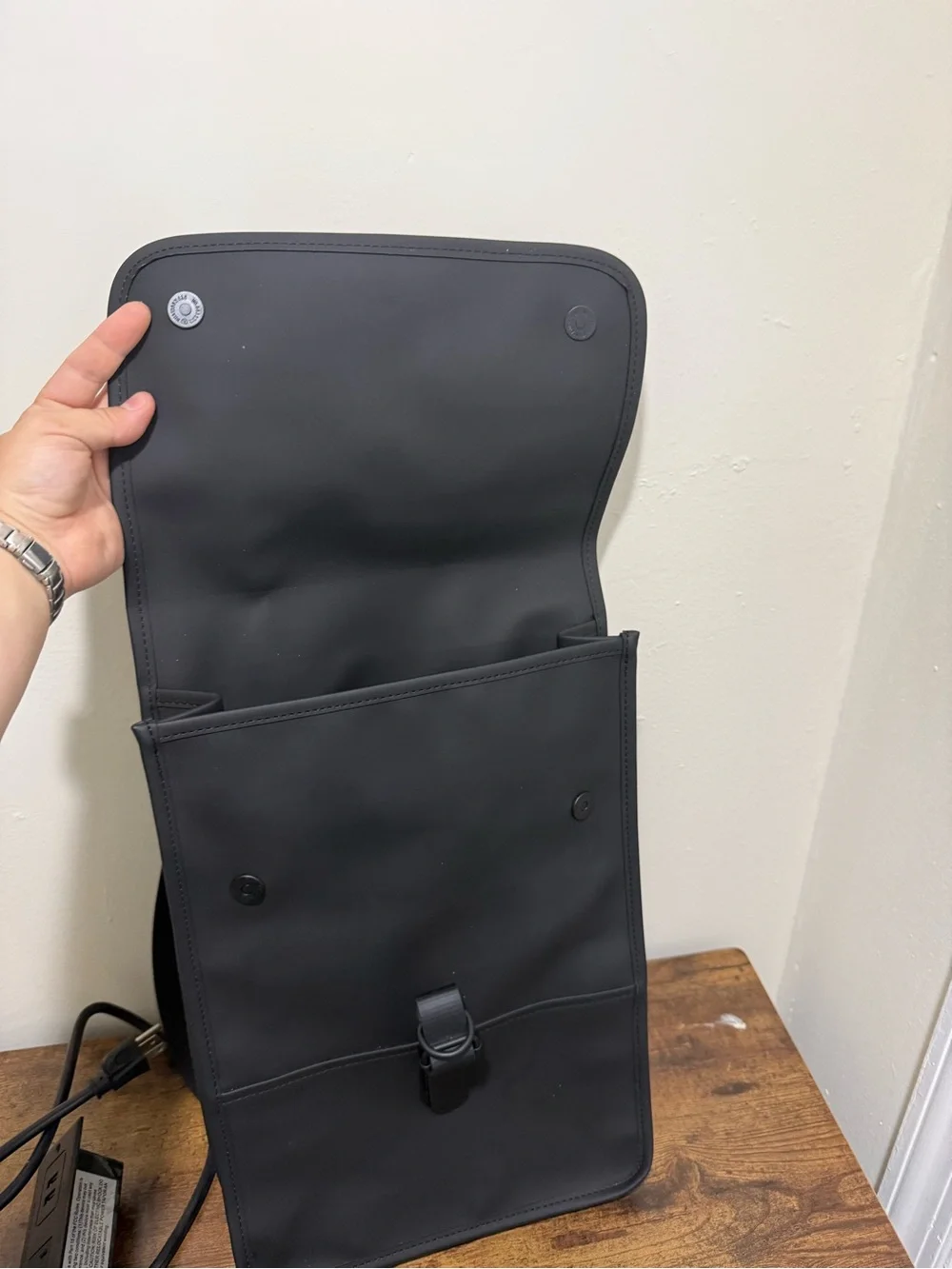 Minimalist Black Men's Backpack